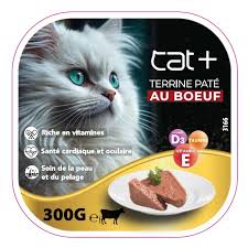 CAT PLUS PATÉ EN BARQUETTES AU BOEUF 300G