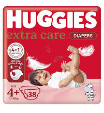 Huggies T4+ Extra Care Value Pack P38x2