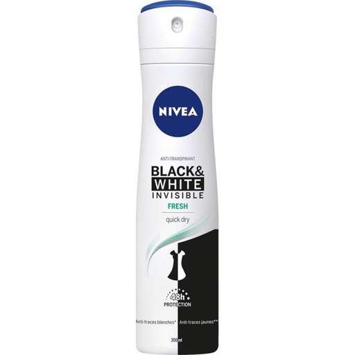 NIVEA SPRAY FEMM B&W FRESH 200ML